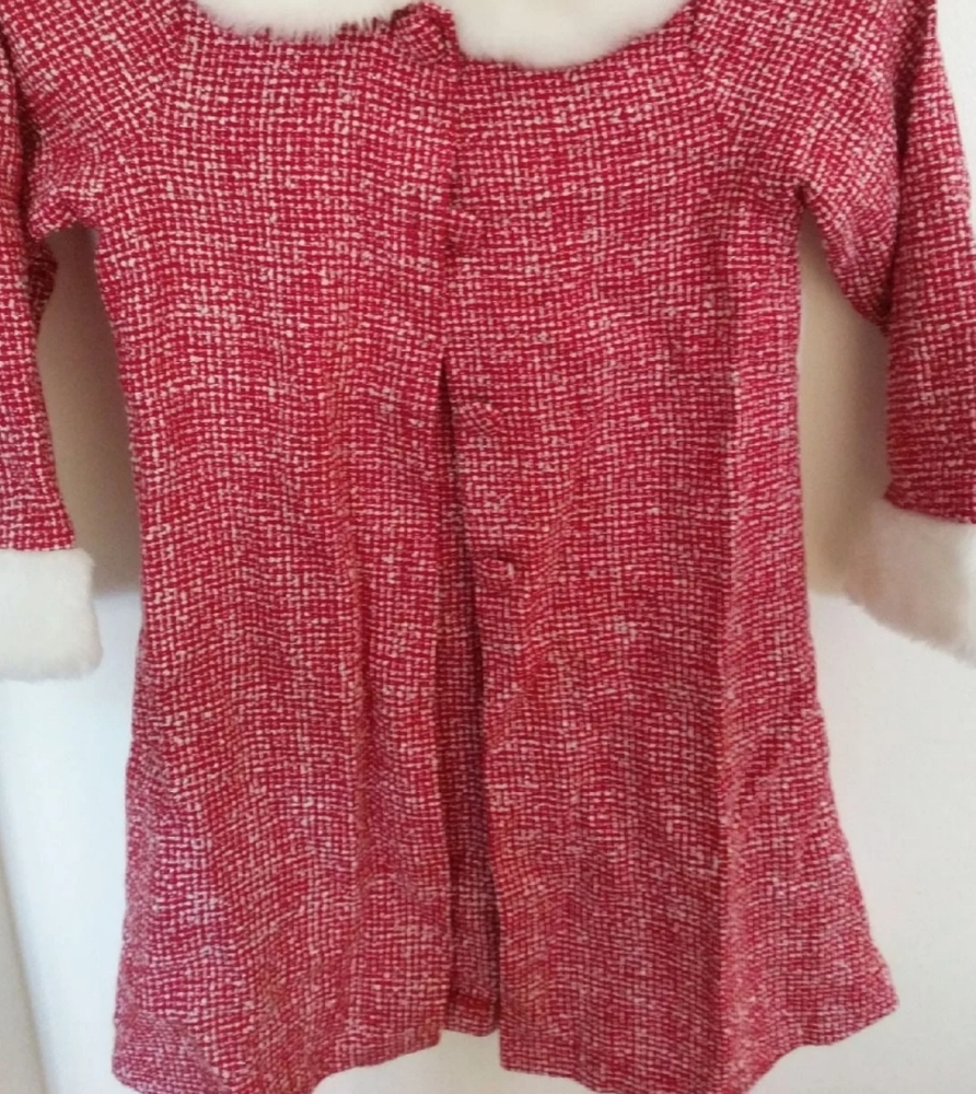 girls size 6 red light overcoat